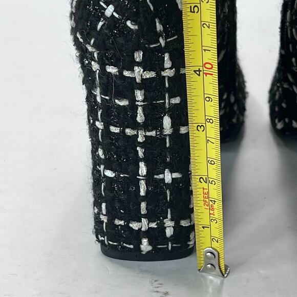 Steve Madden Ally Tweed Knee High Block Heel Boots Black/White Women 6.5M NWOB - Picture 9 of 9